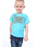 Blue boys\' t-shirt with print NDZ4484 - Online store - Boutique